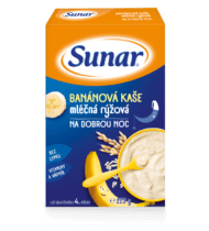 Banánová kaša mliečna ryžová na&nbsp;dobrú noc