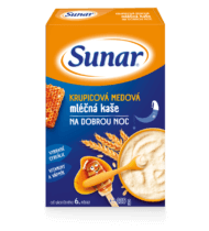 Krupicová medová mliečna kaša na dobrú&nbsp;noc