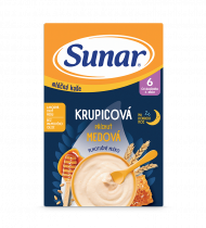 Mliečna krupicová kaša na dobrú noc medová