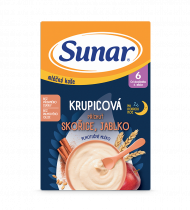 Mliečna krupicová kaša na dobrú noc škorica, jablko