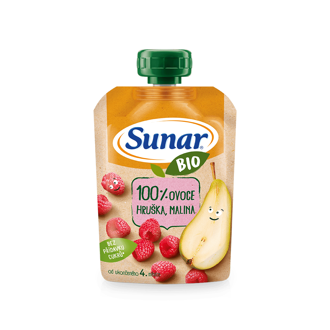 100% ovocie hruška, malina