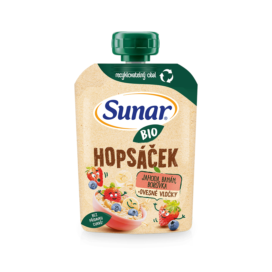 Hopsáček jahoda recyklovatelný